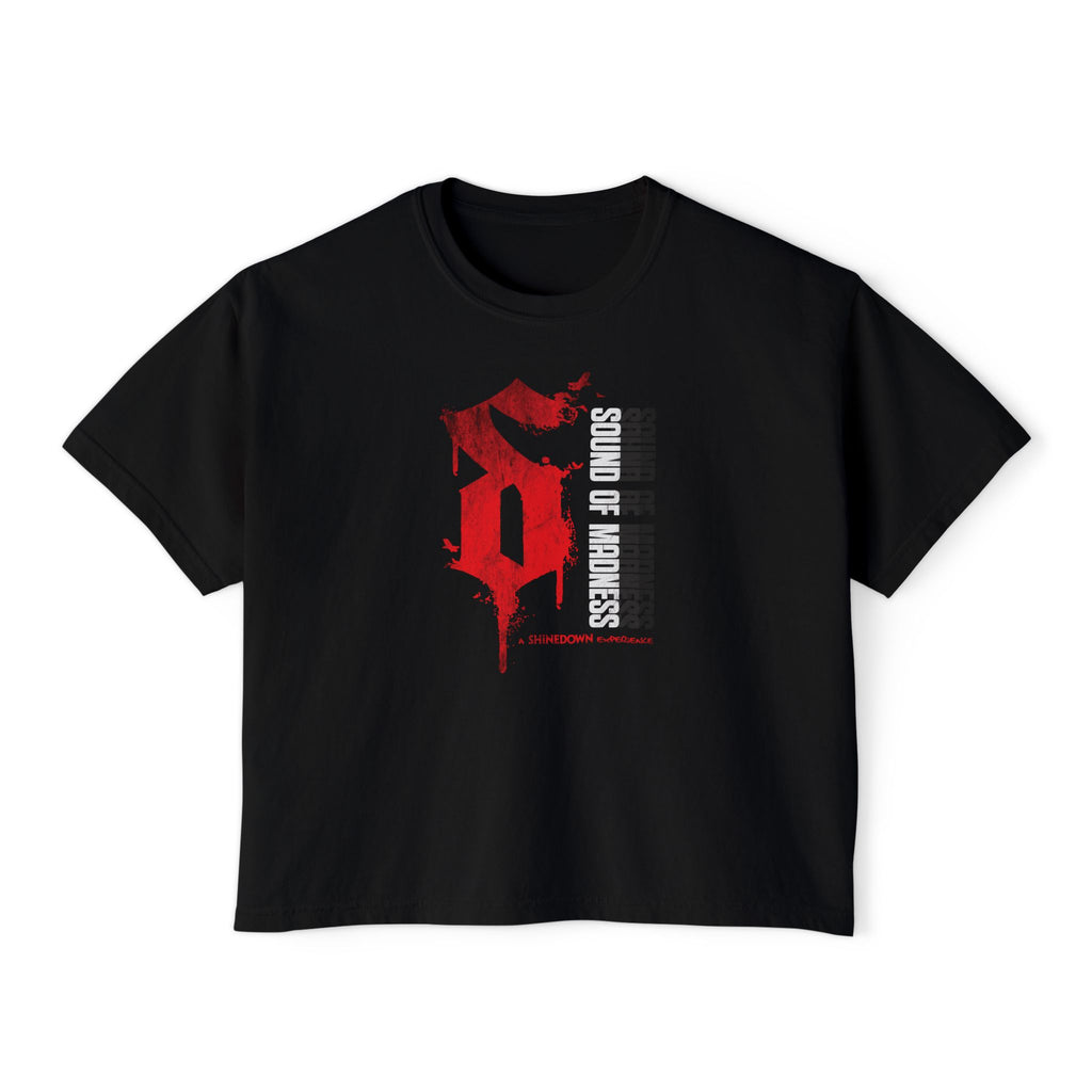Women's Dark Boxy Tee "S" Design