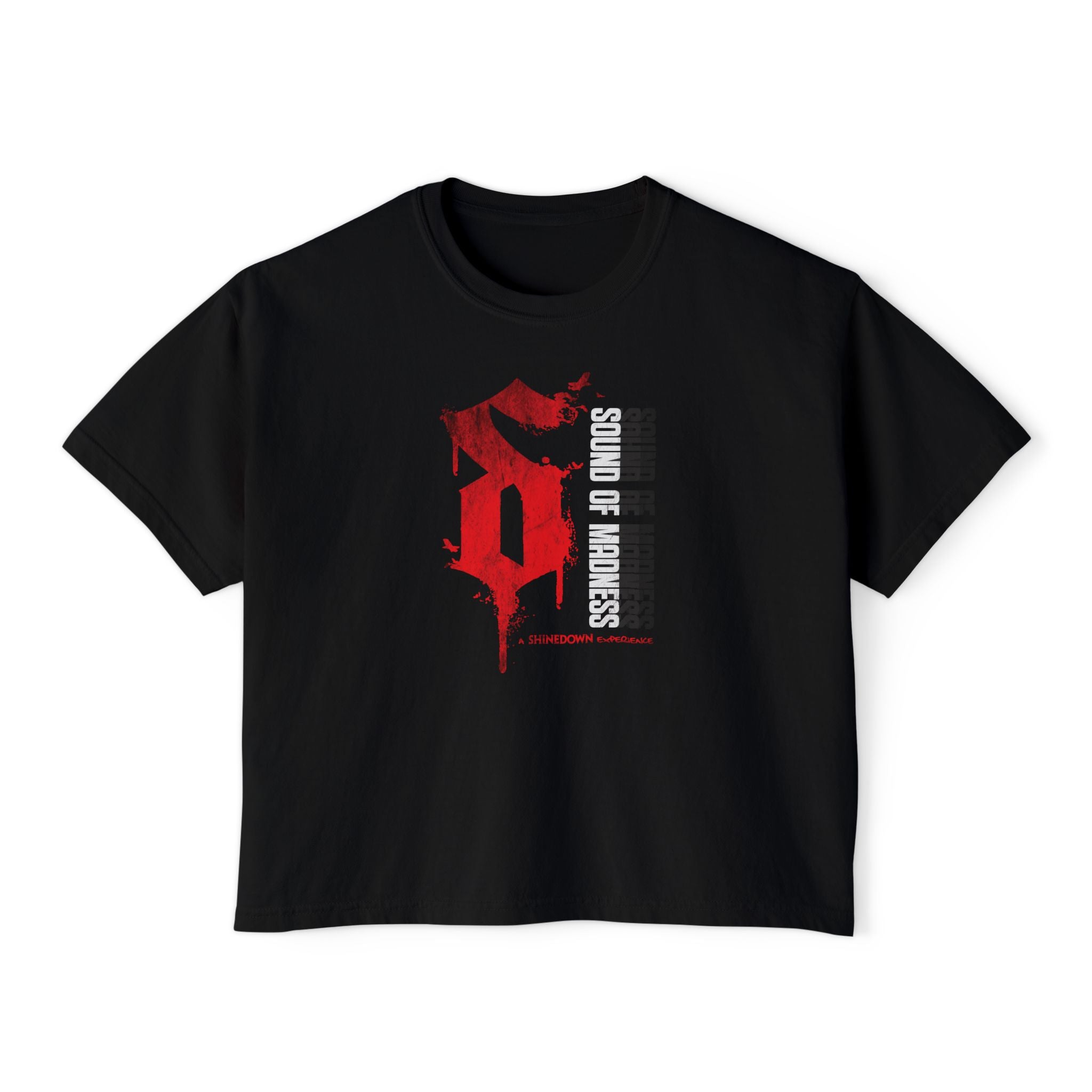 Women's Dark Boxy Tee "S" Design