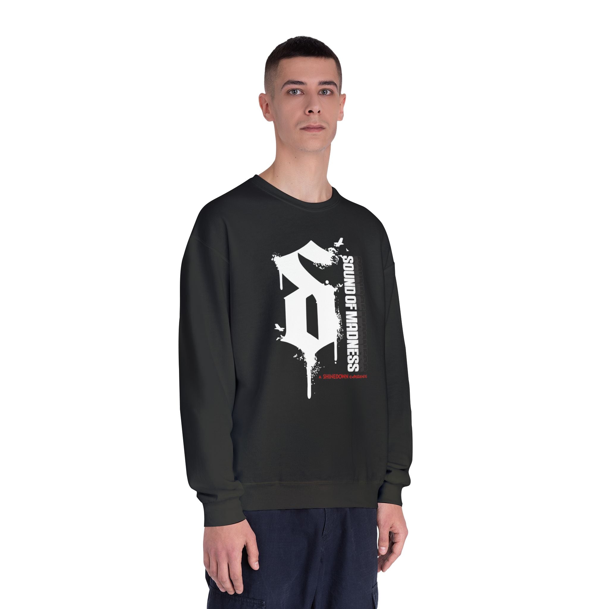 Black Crewneck Sweatshirt "S" Design