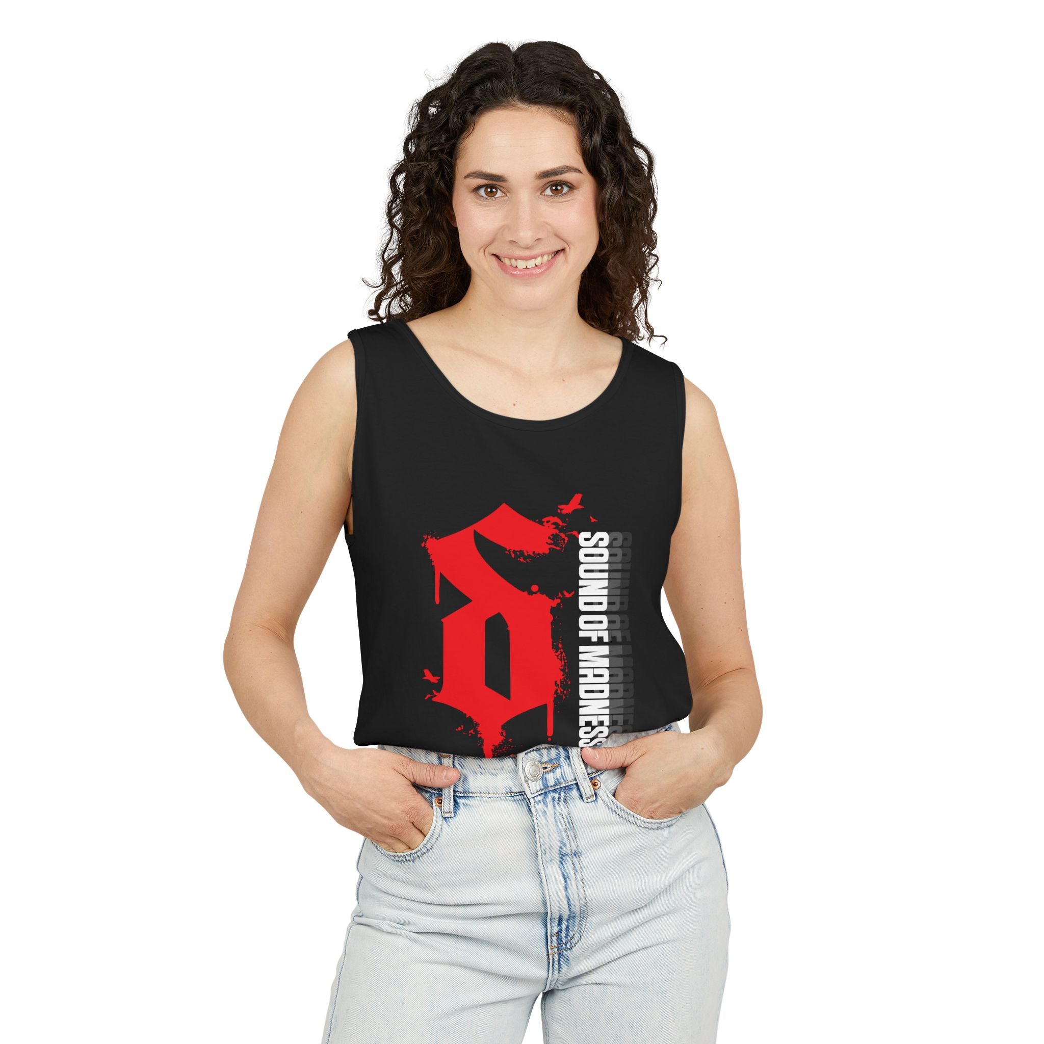 Black Unisex Muscle Tank "S" Design