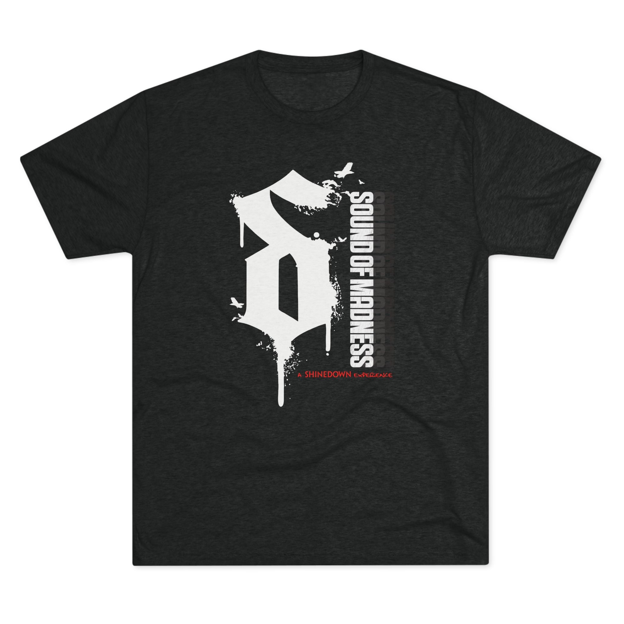 Tri-Blend Dark Crew Tee White "S"