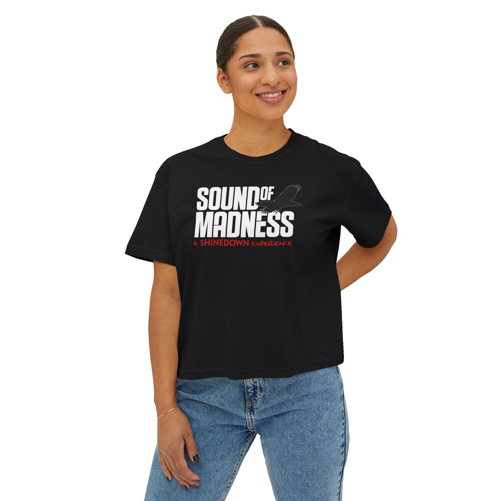 Women's Black Boxy Tee