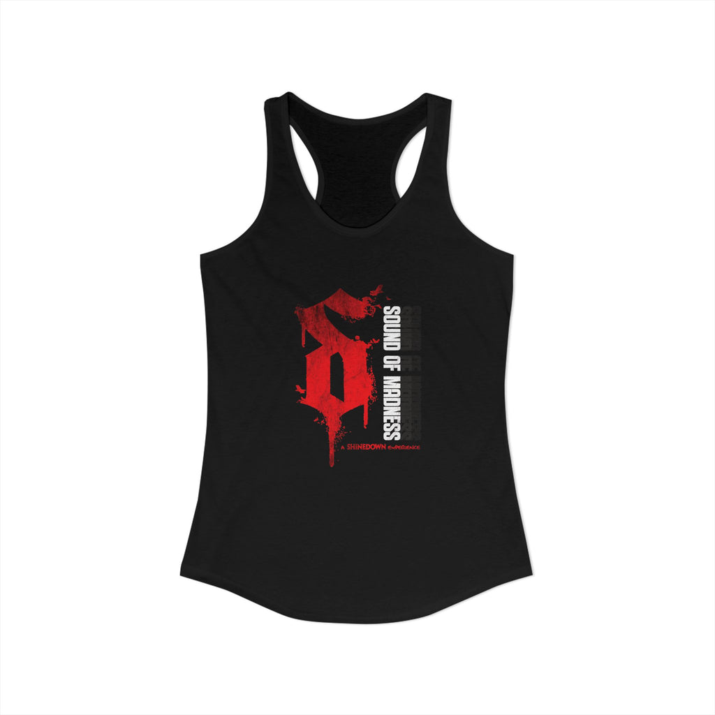 Women's Black Racerback Tank "S" Design
