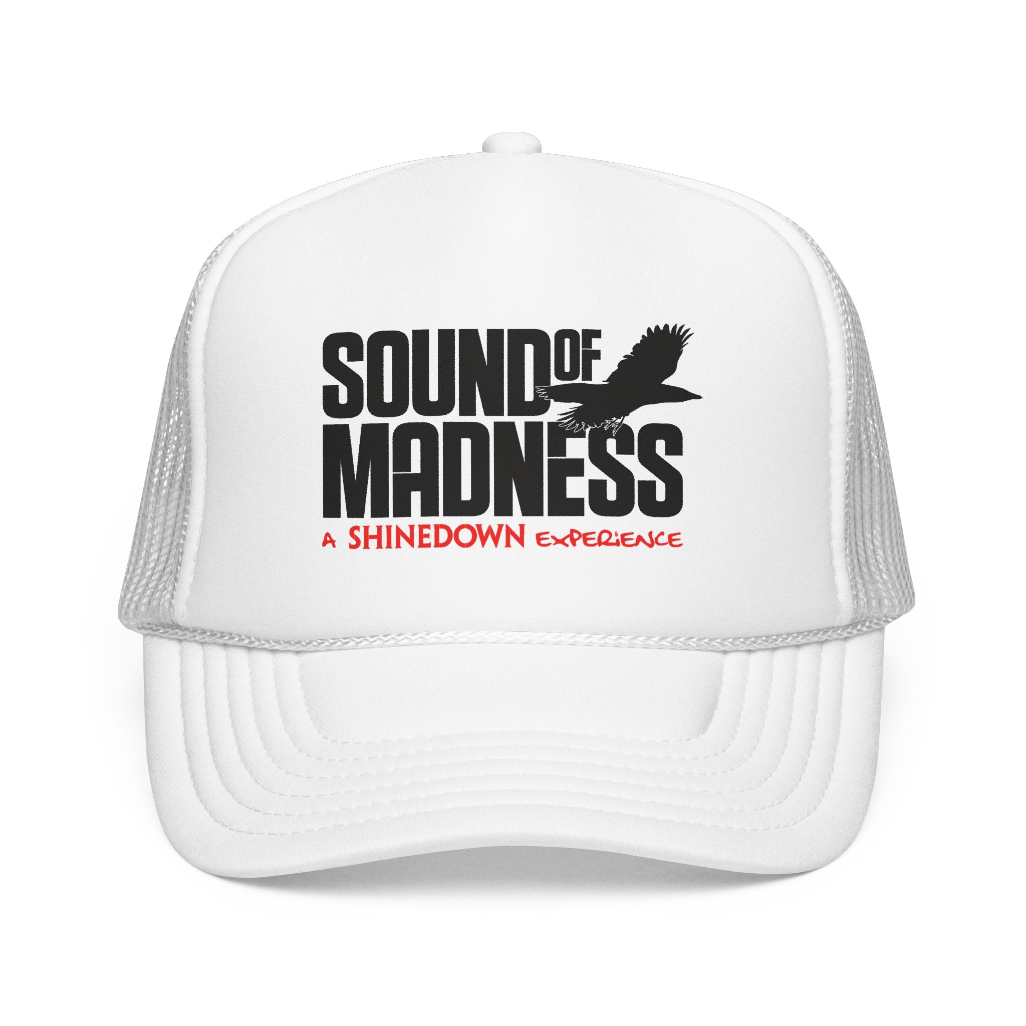 Foam Mesh Back Trucker Hat White
