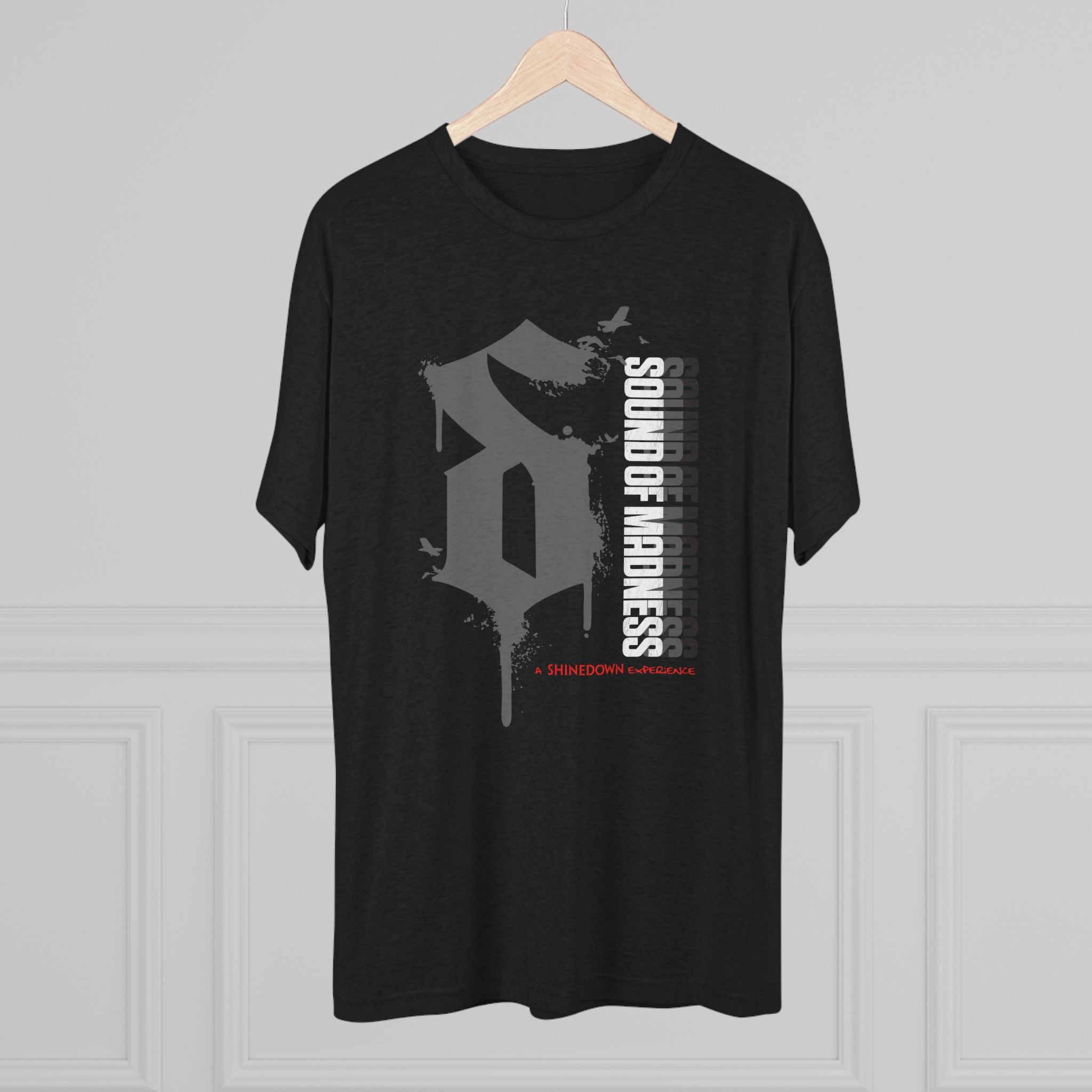 Tri-Blend Dark Crew Tee  Grey "S"