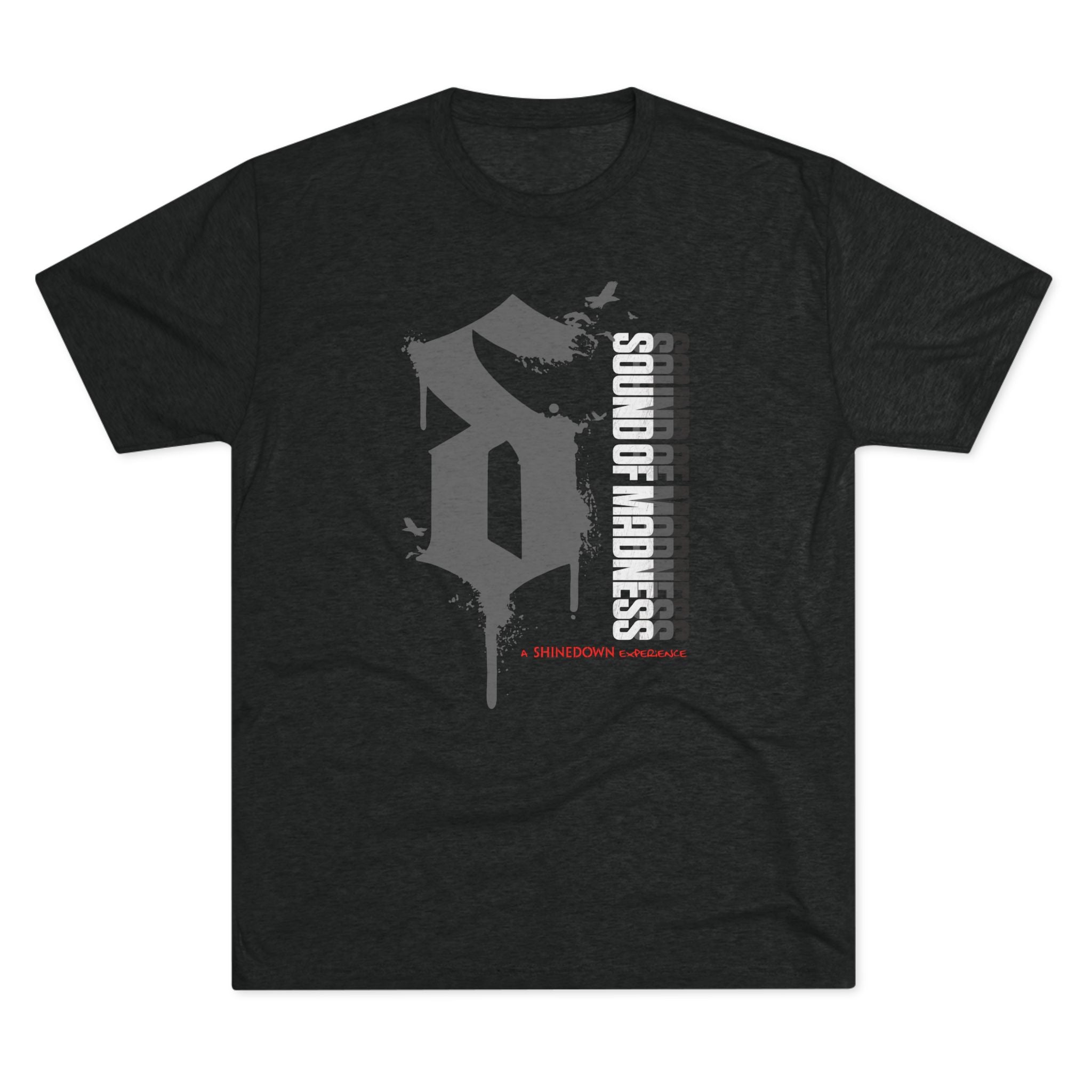 Tri-Blend Dark Crew Tee  Grey "S"