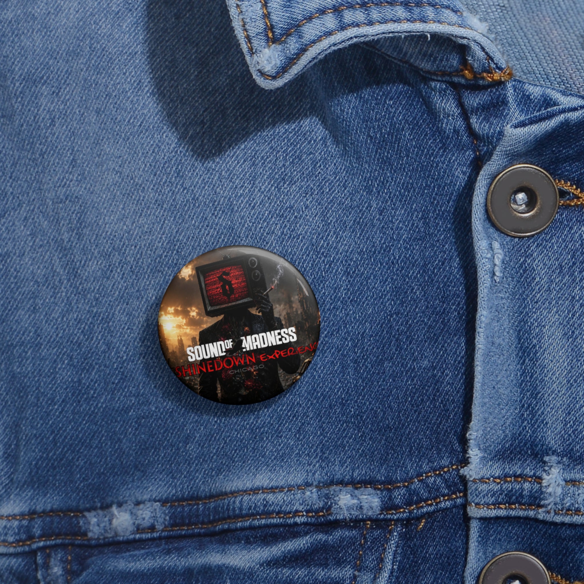 Band Pin Button TV Guy