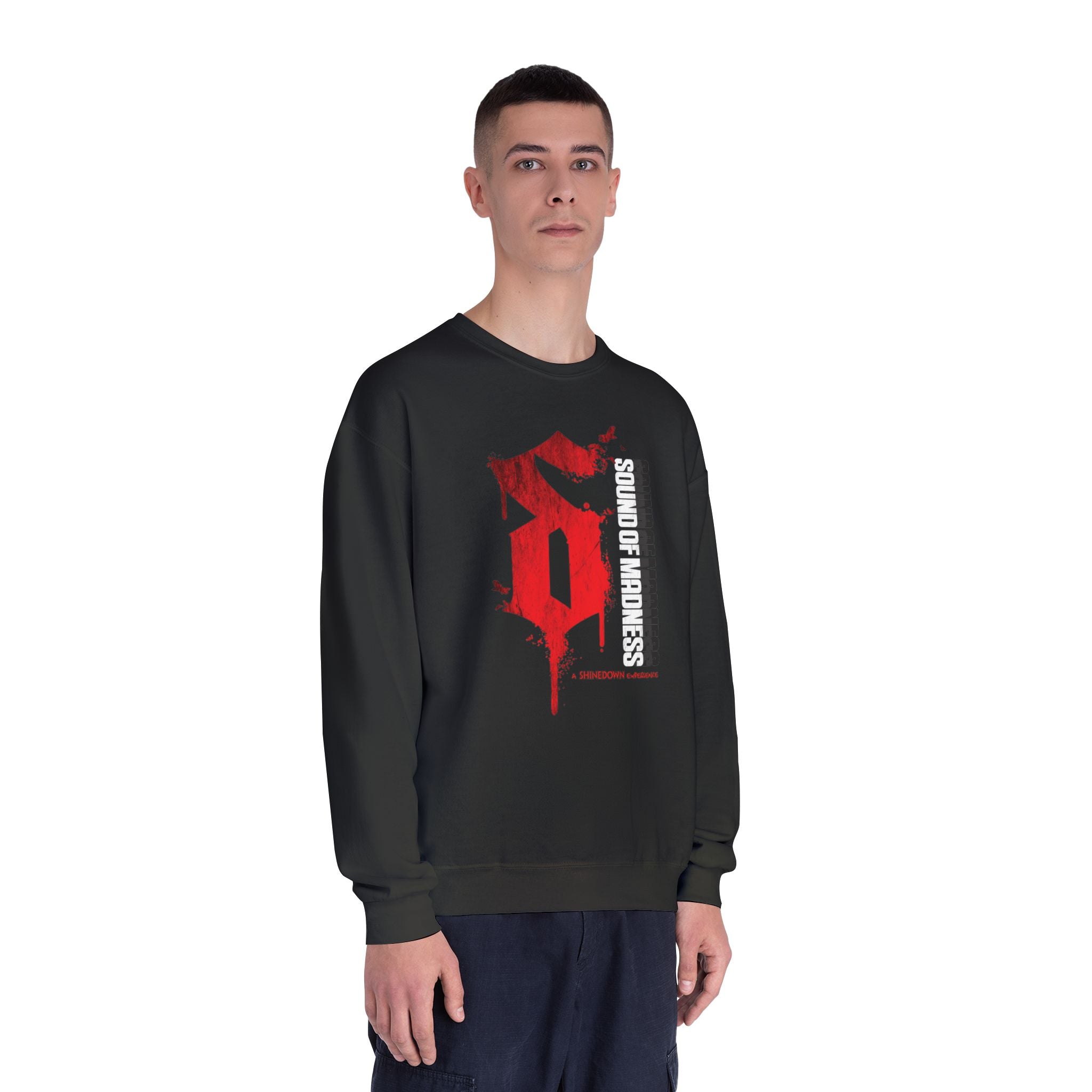 Black Crewneck Sweatshirt "S" Design