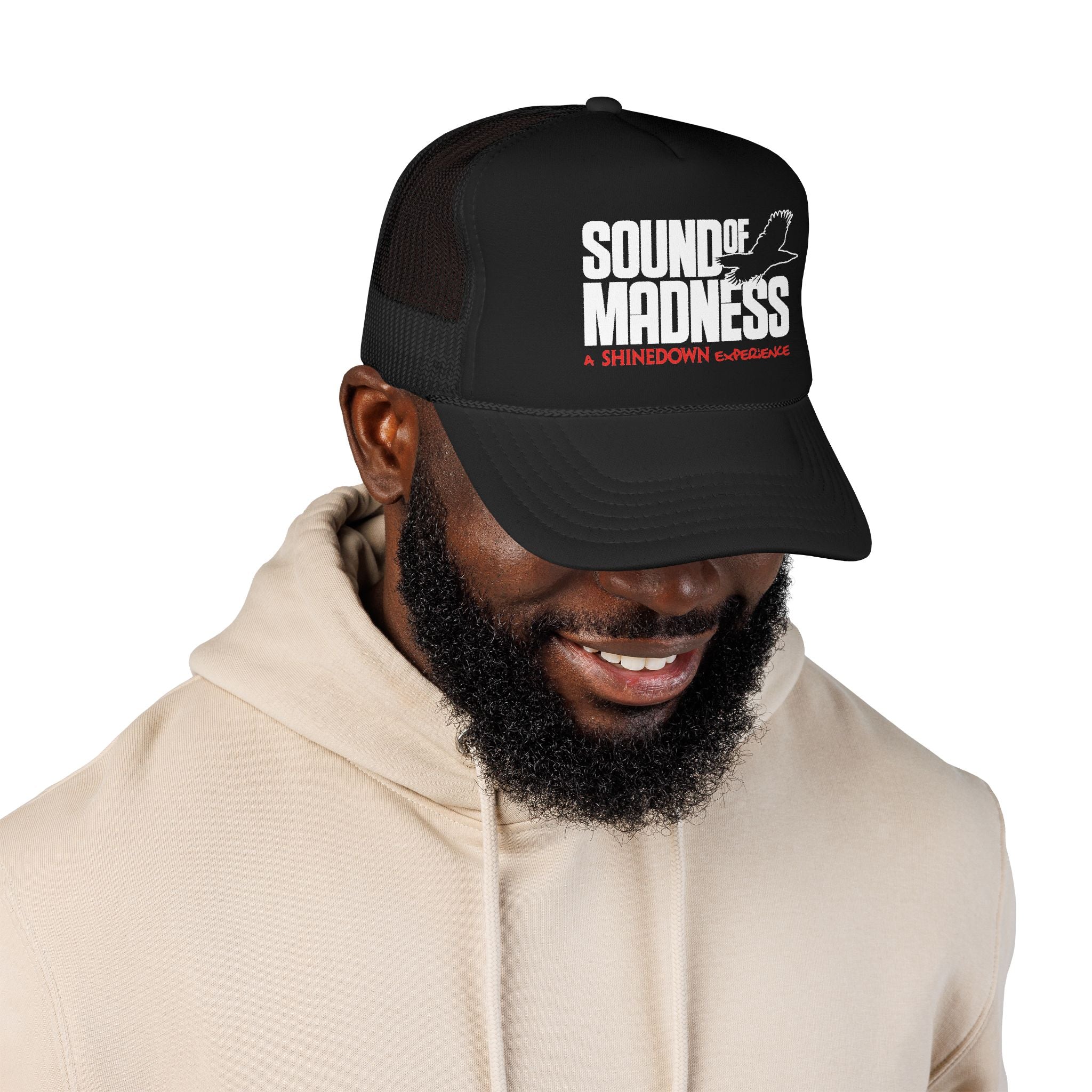 Foam Mesh Back Trucker Hat Black