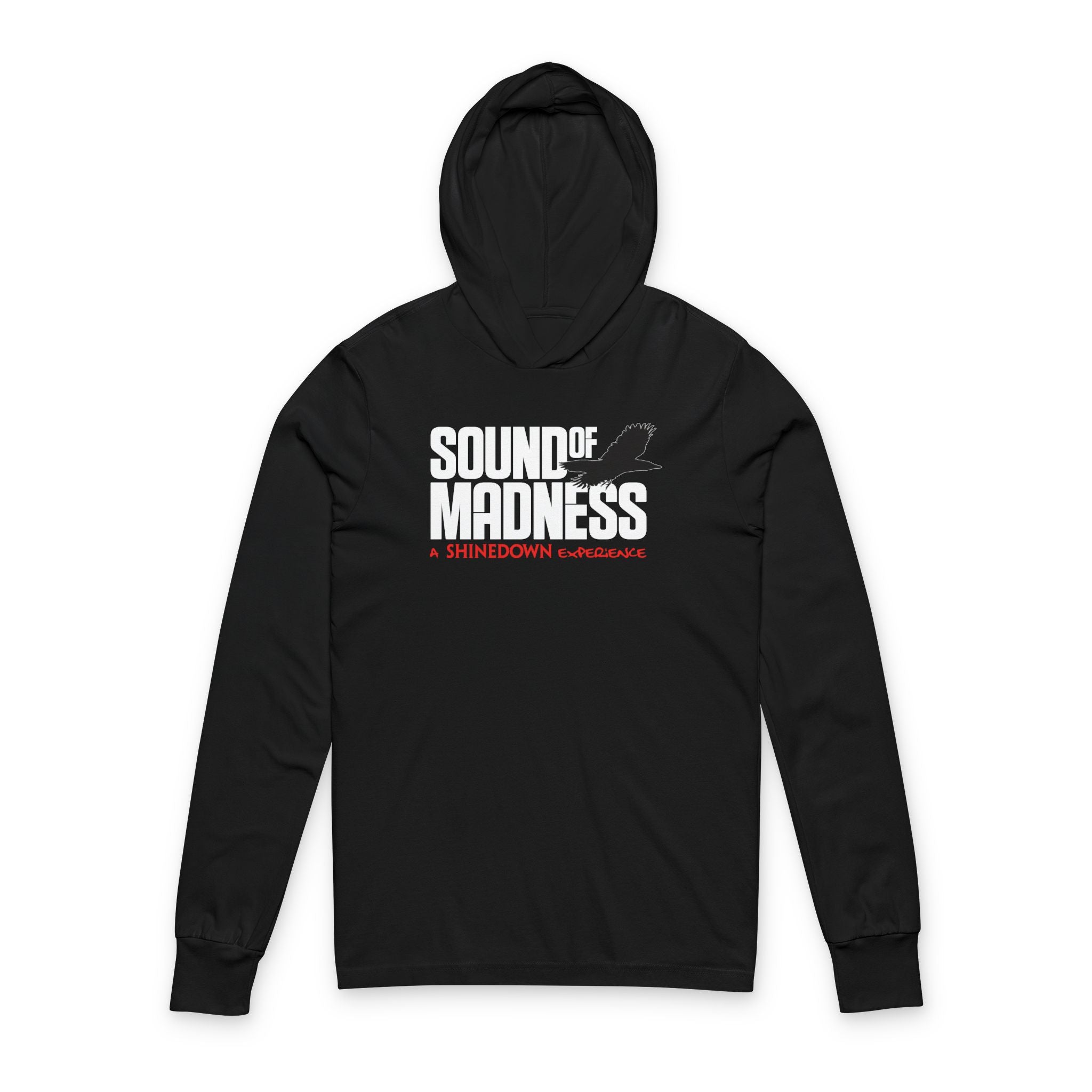 Black Lightweight Long Sleeve Hooded Tee