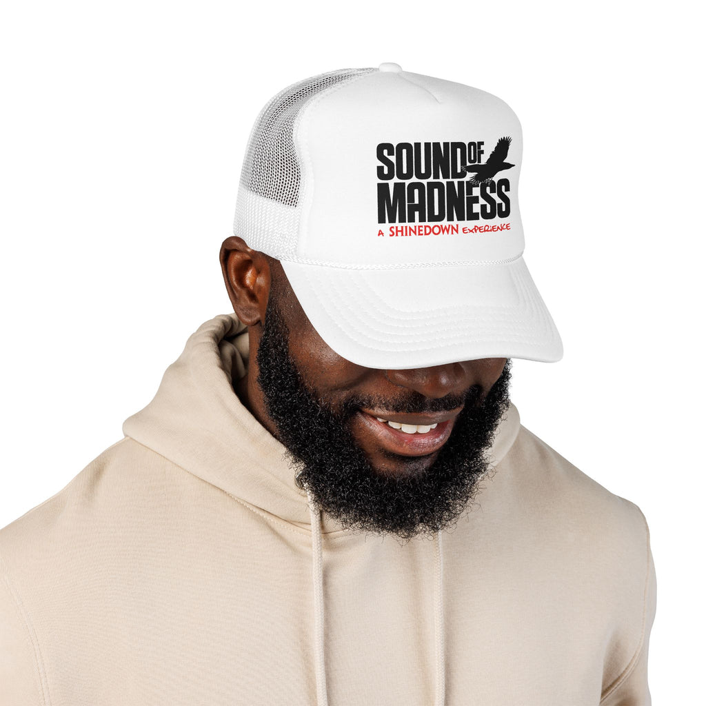 Foam Mesh Back Trucker Hat White