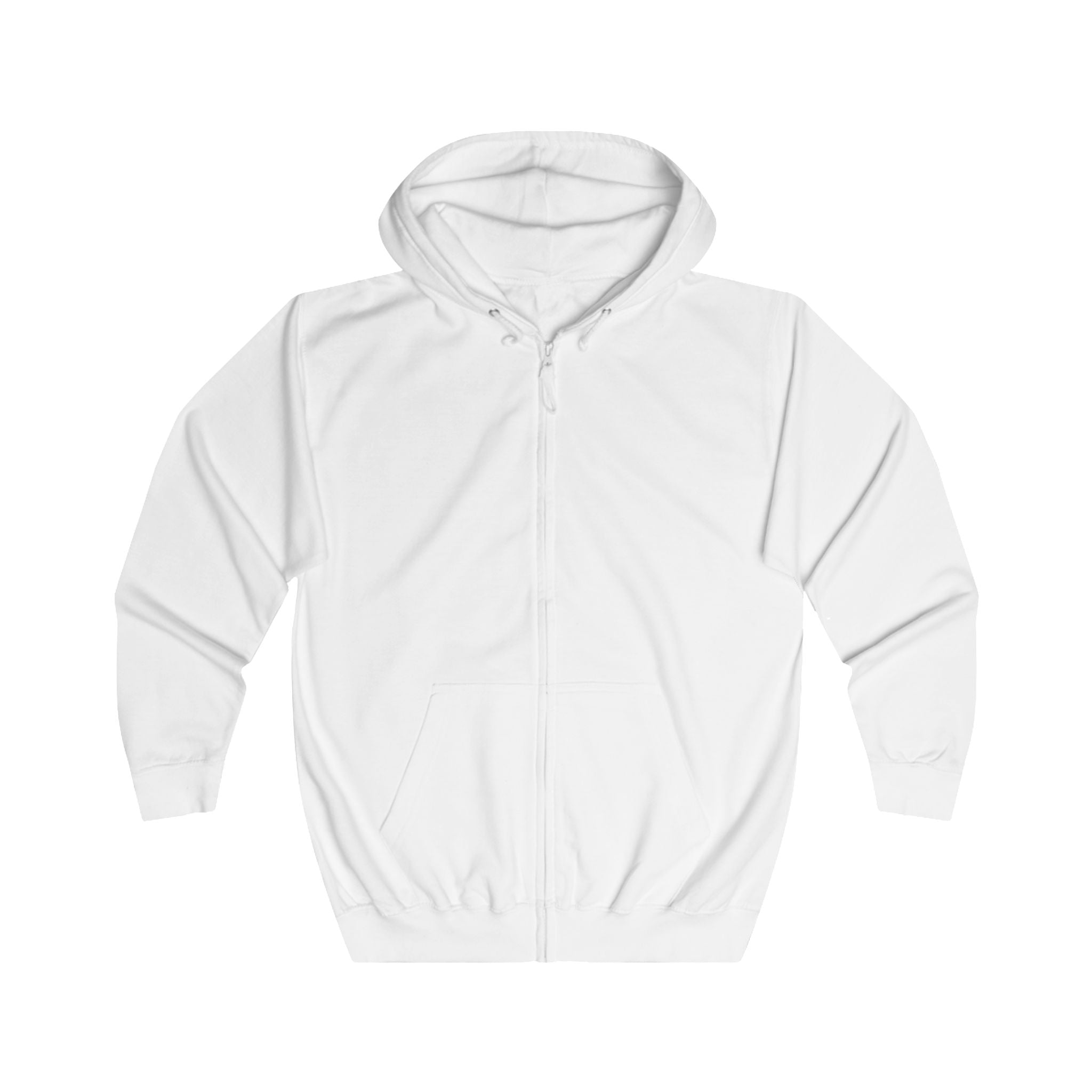 White Full-Zip Hoodie Back Logo