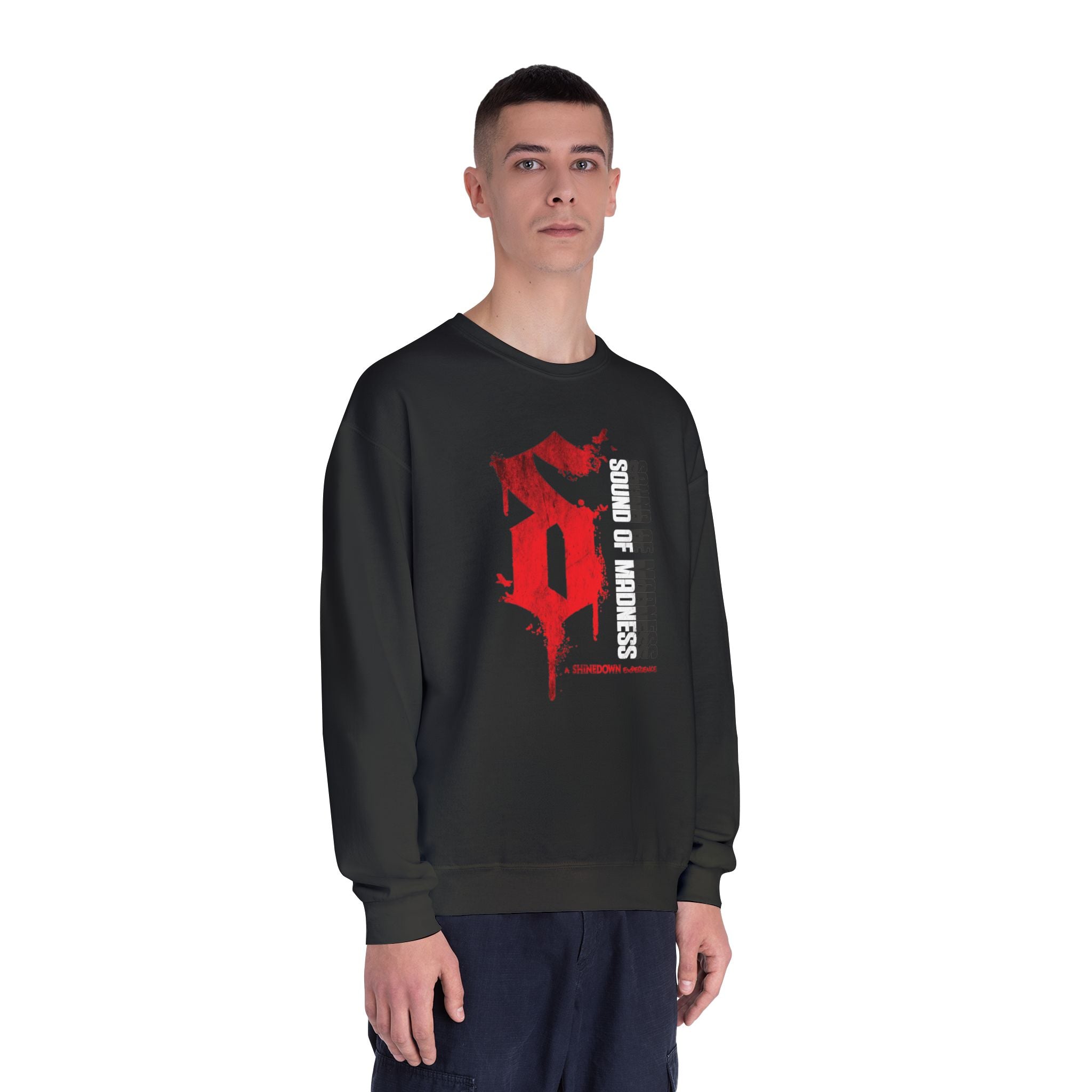 Black Crewneck Sweatshirt "S" Design