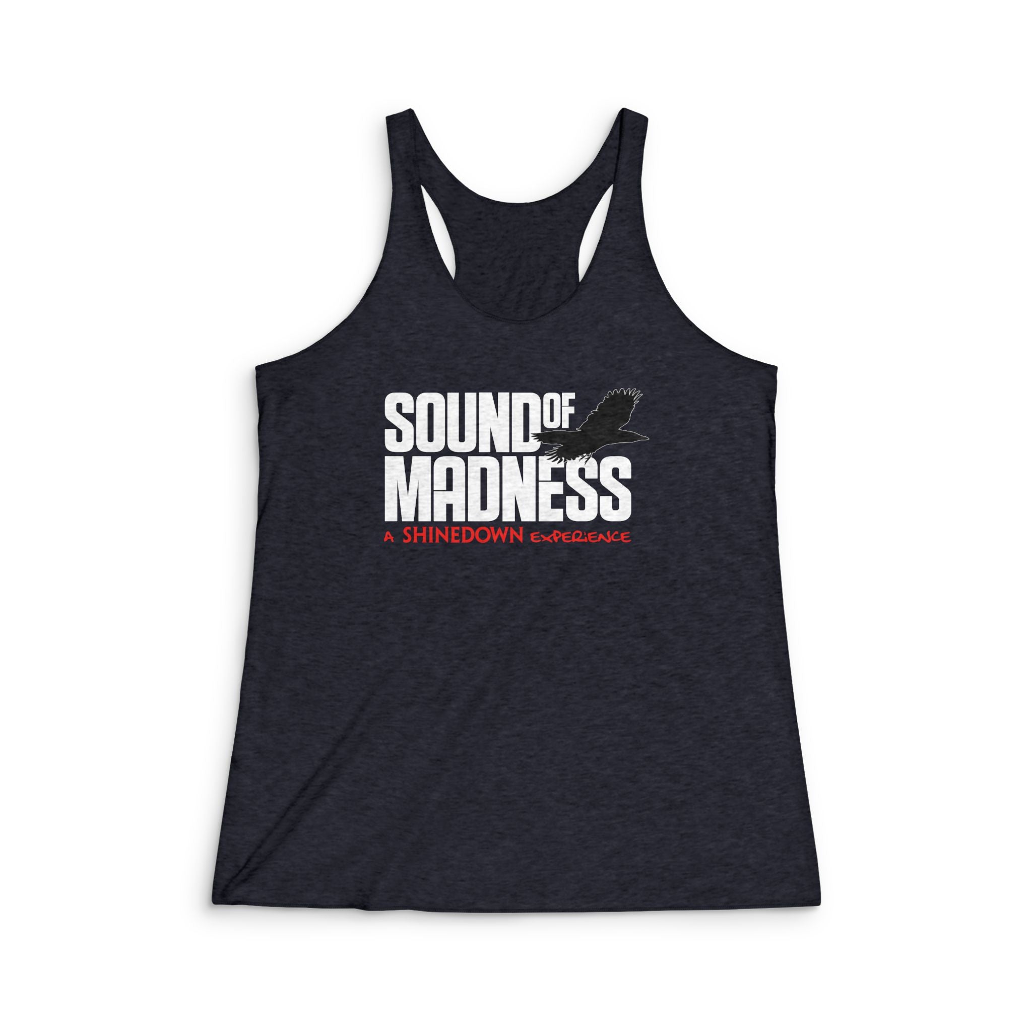Women's Racerback Tri-Blend Black Tank