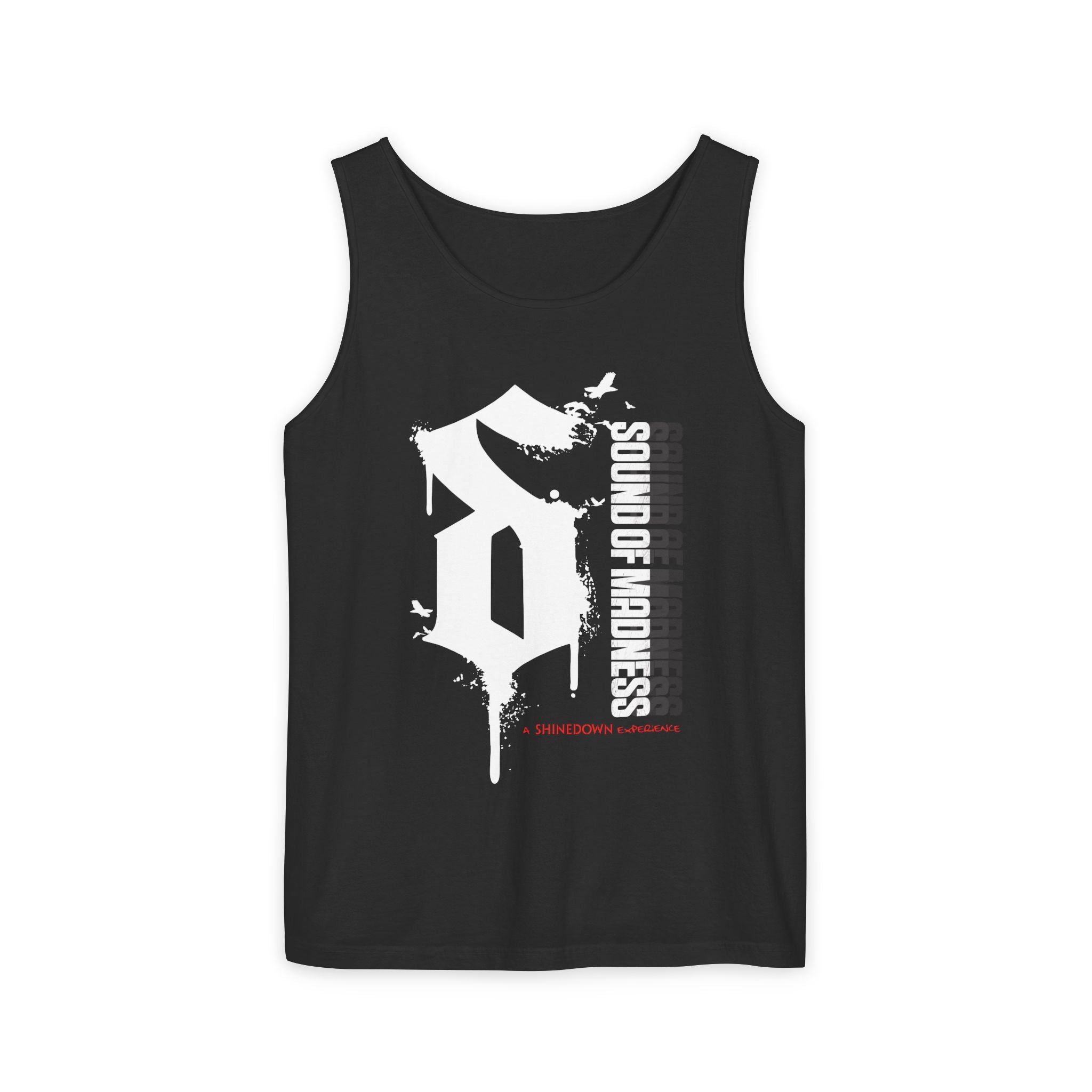 Black Unisex Muscle Tank White "S" Design