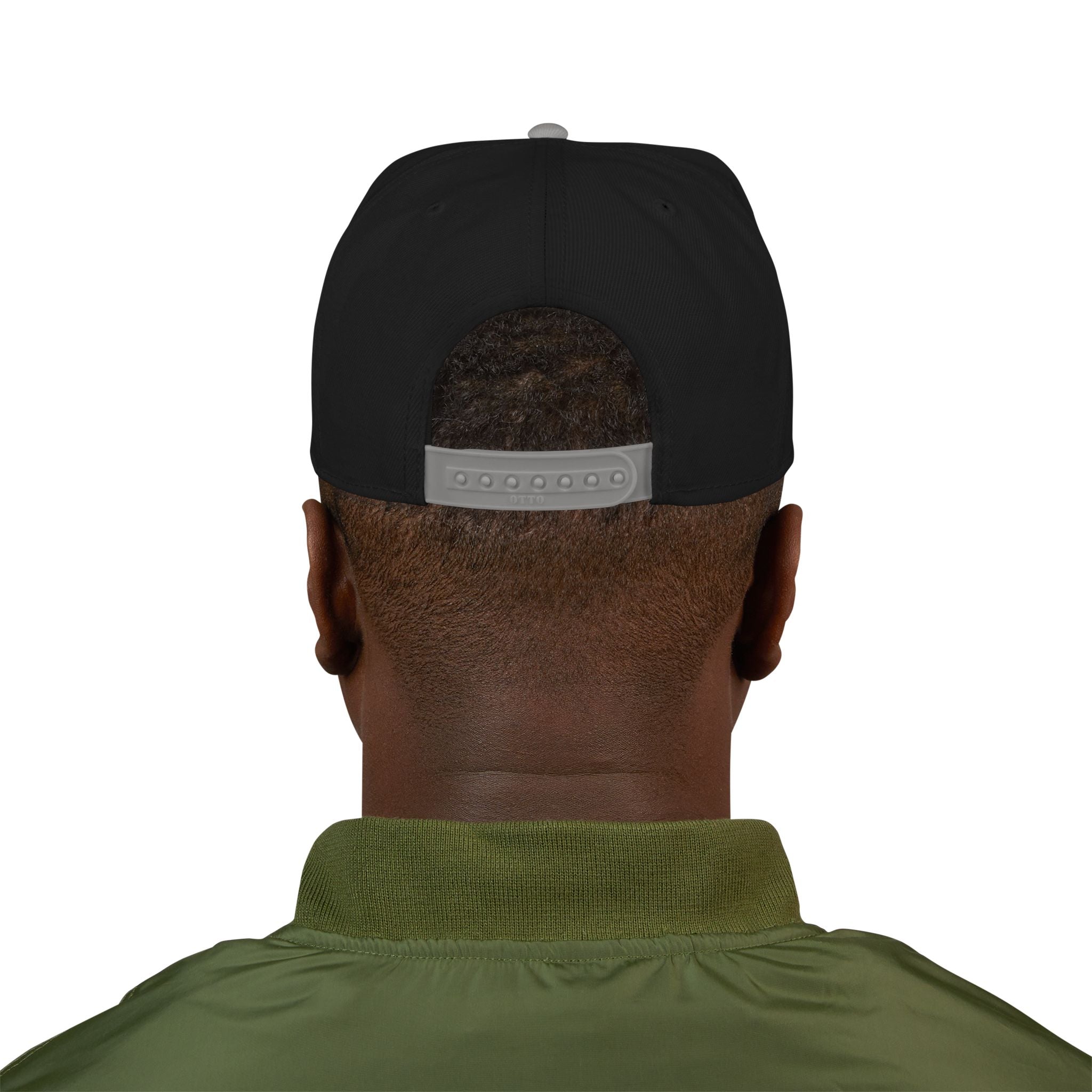 Dark Embroidered Snapback Hat