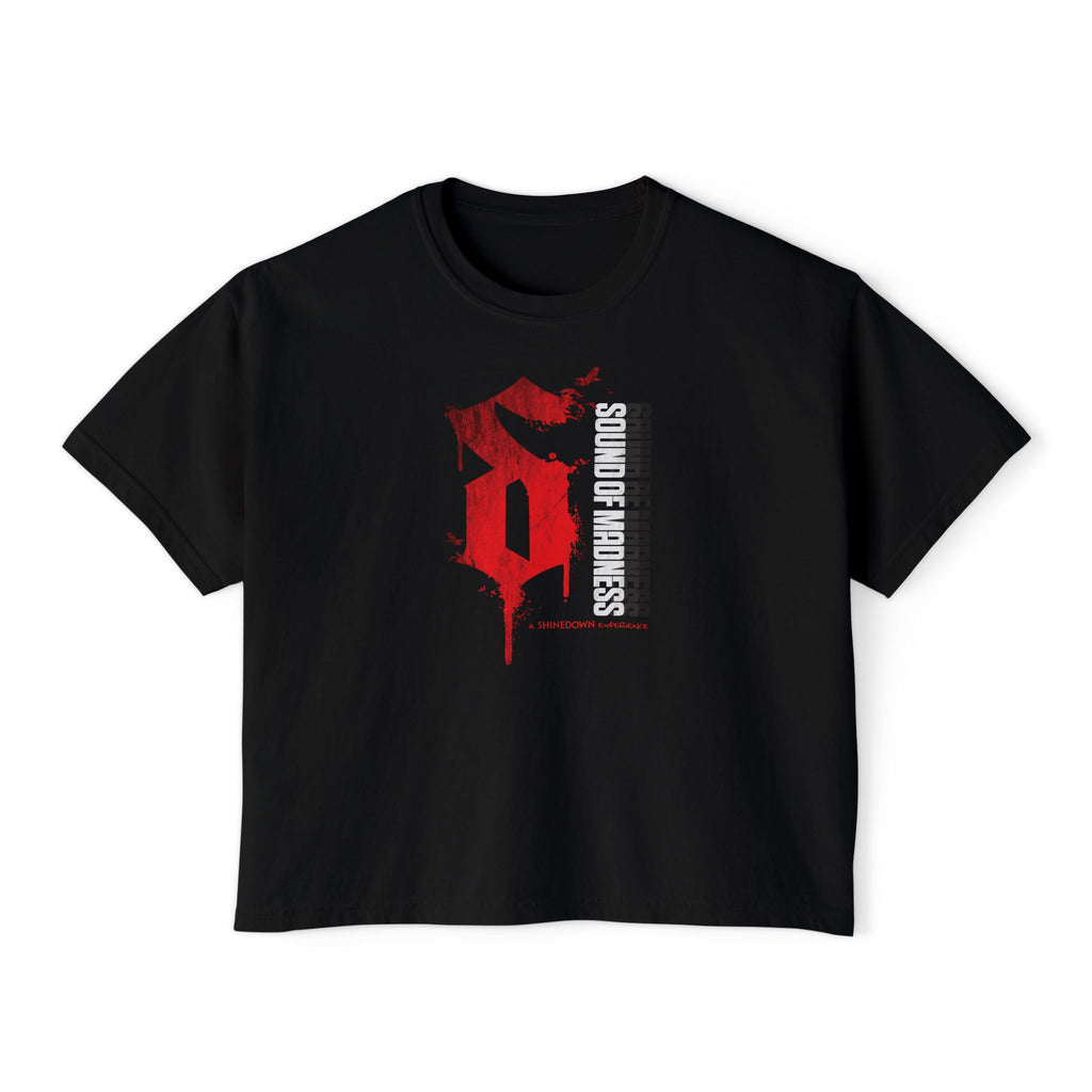 Women's Dark Boxy Tee "S" Design