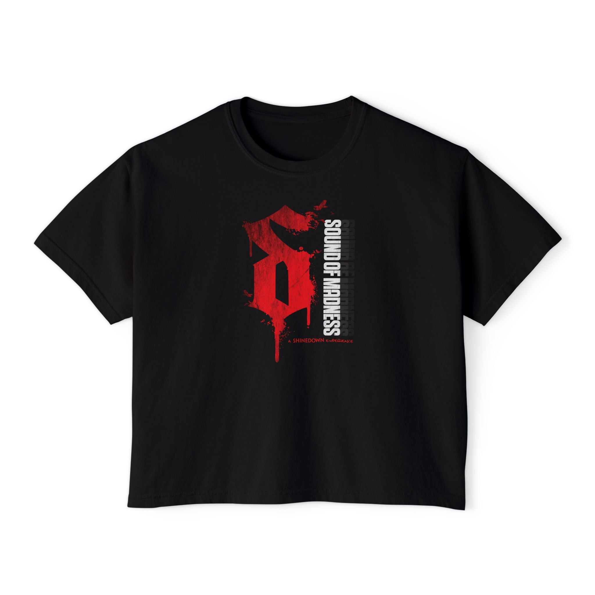 Women's Dark Boxy Tee "S" Design