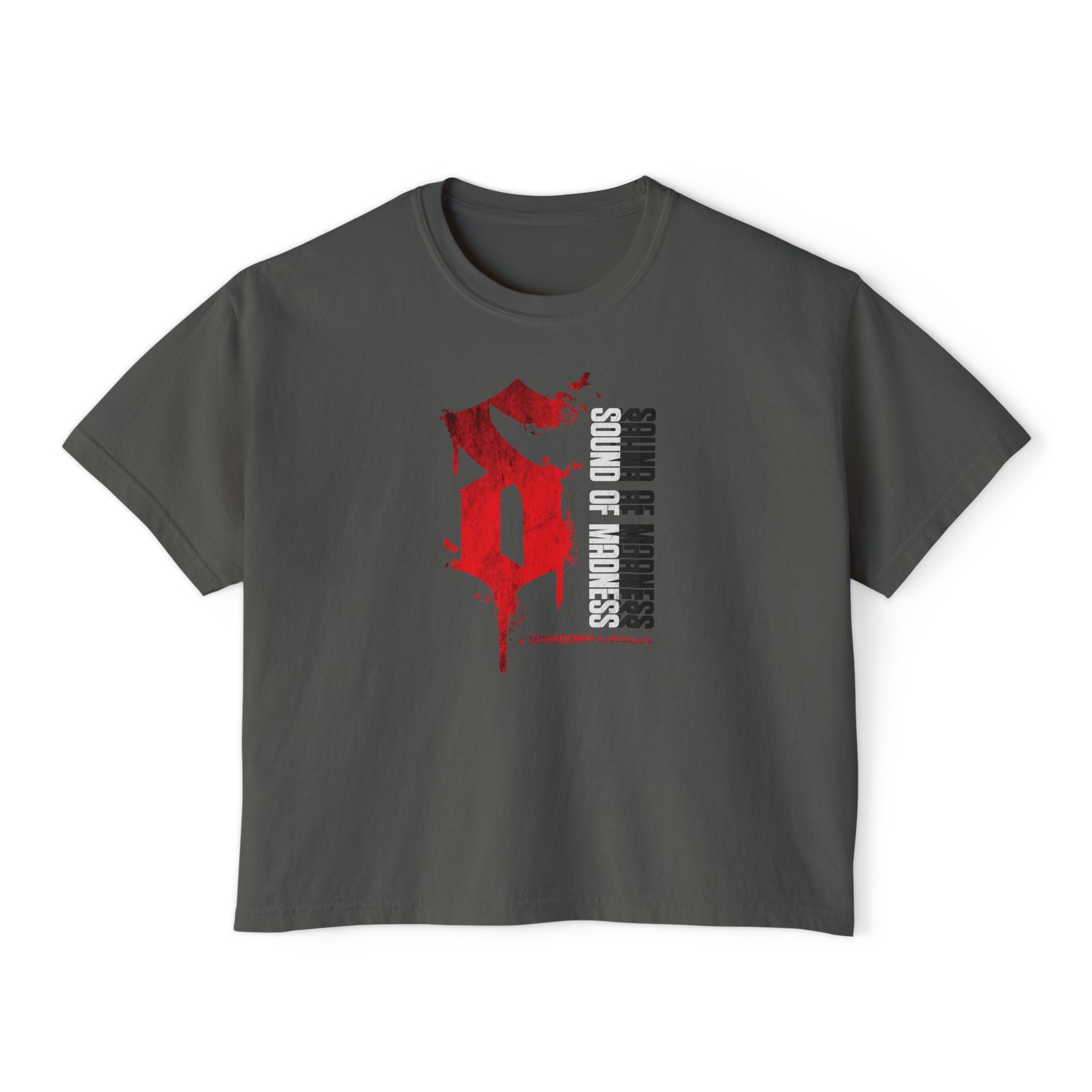 Women's Dark Boxy Tee "S" Design