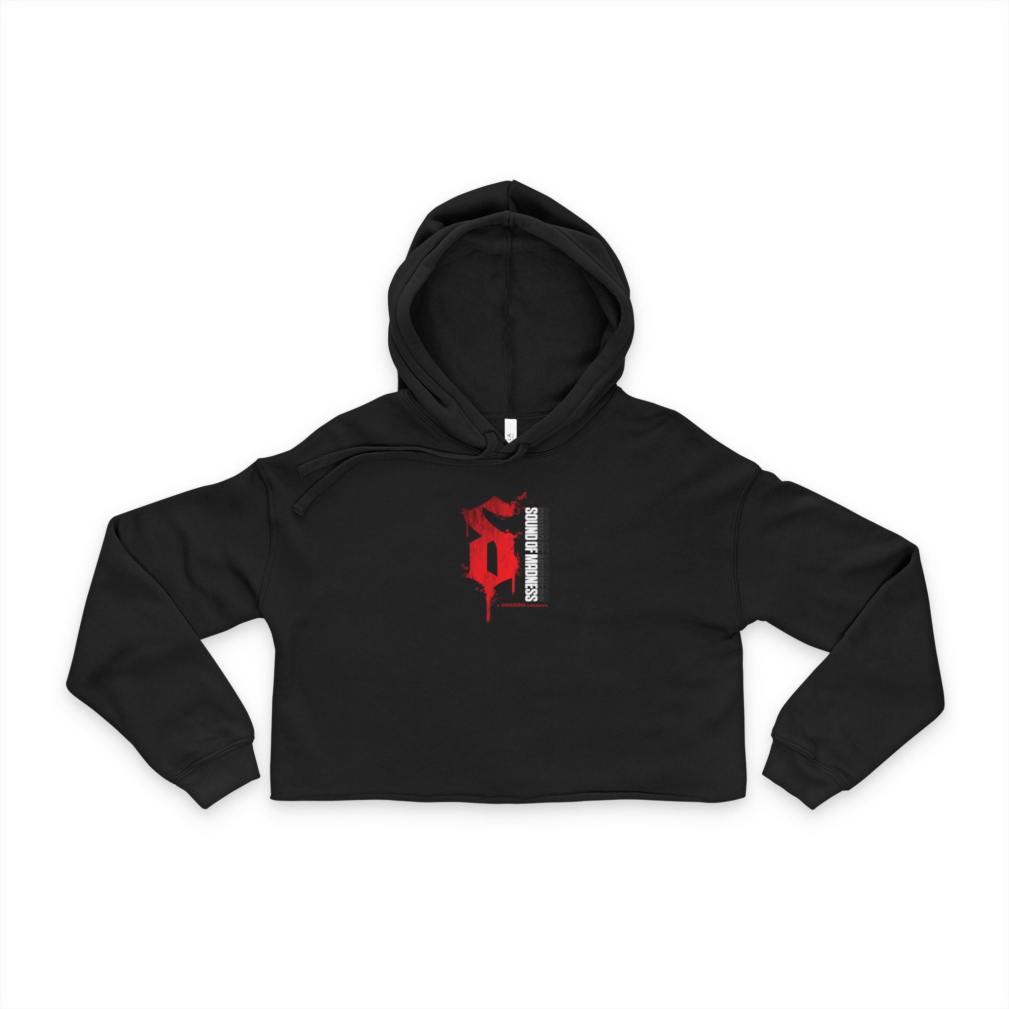 Women's Cropped Dark Hoodie "S" Design