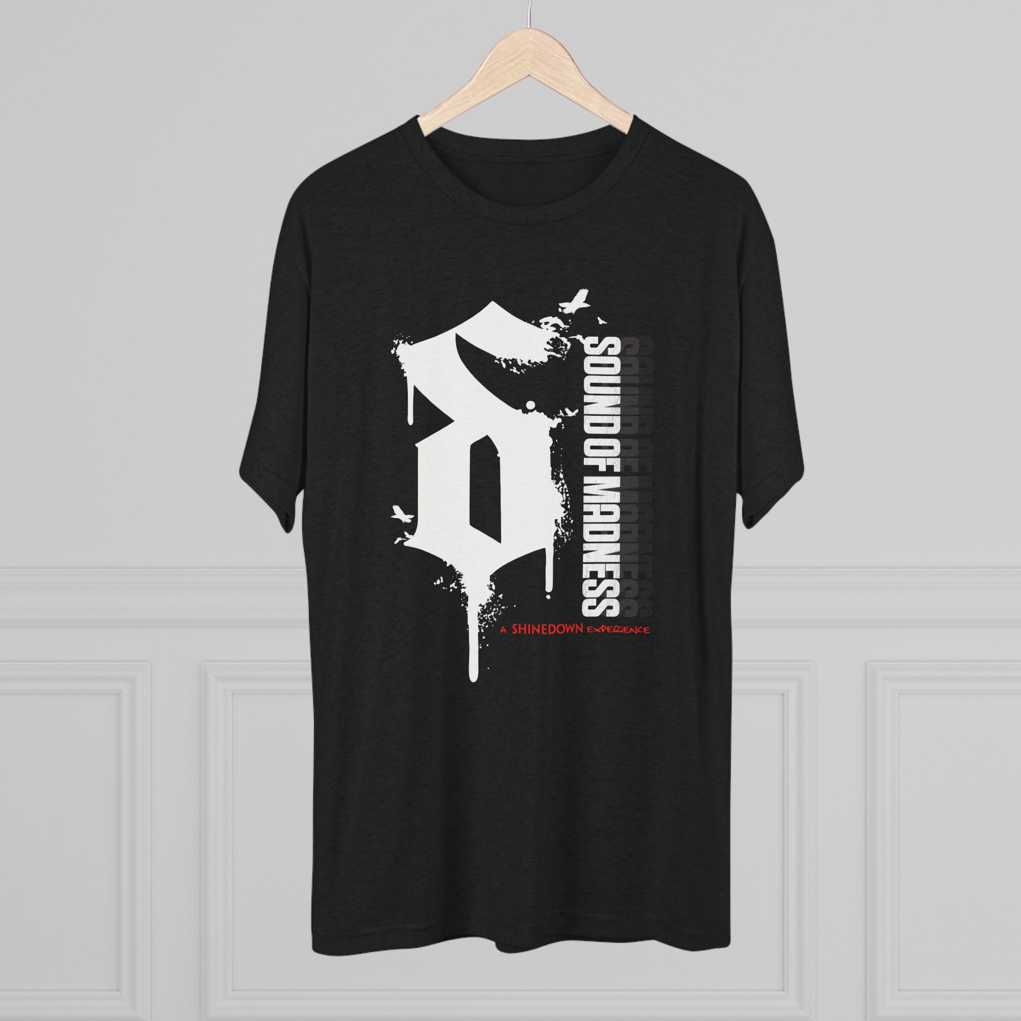 Tri-Blend Dark Crew Tee White "S"