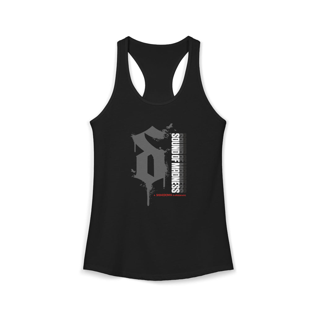 Women's Grey Racerback Tank "S" Design