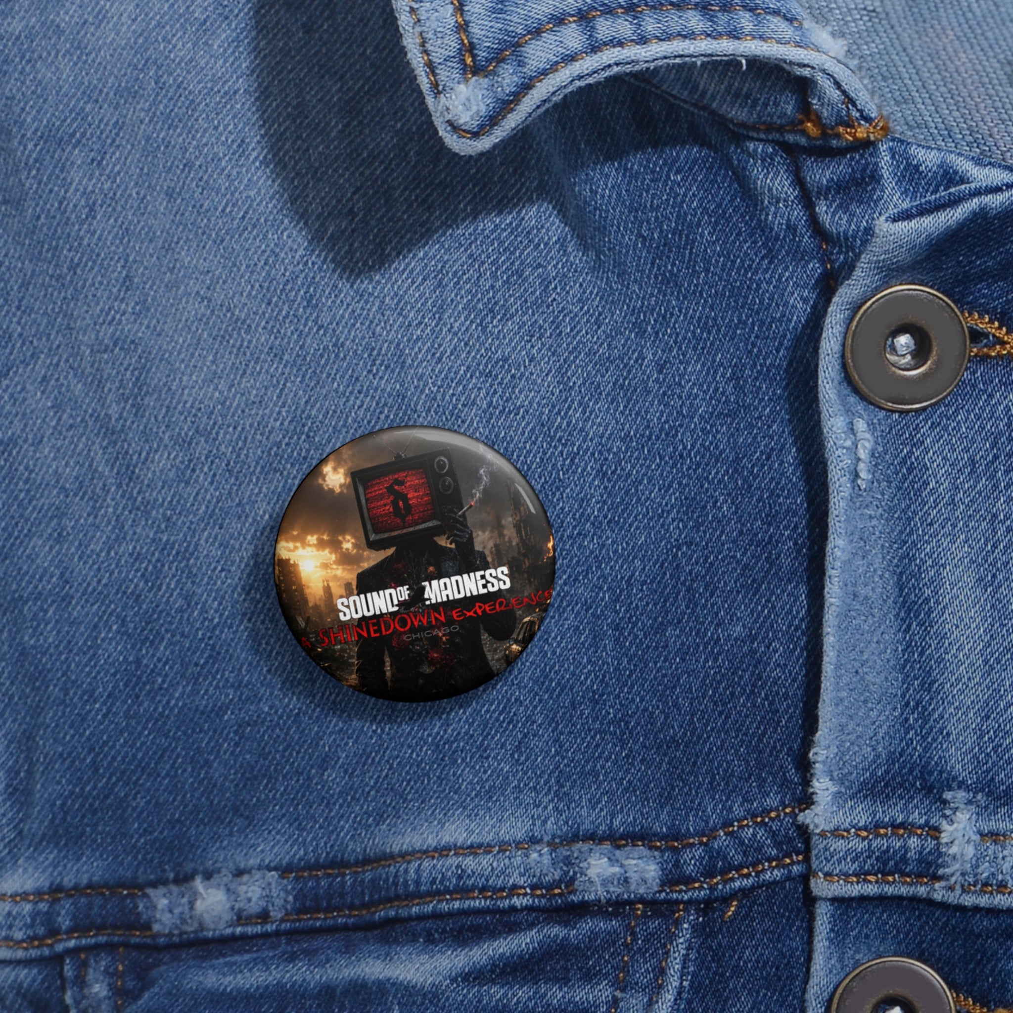 Band Pin Button TV Guy