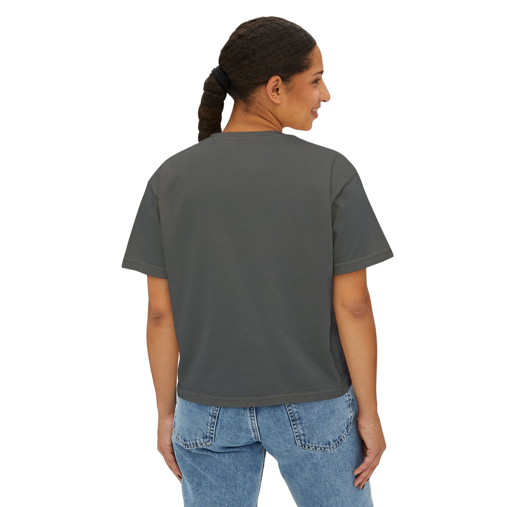 Women's Dark Boxy Tee "S" Design